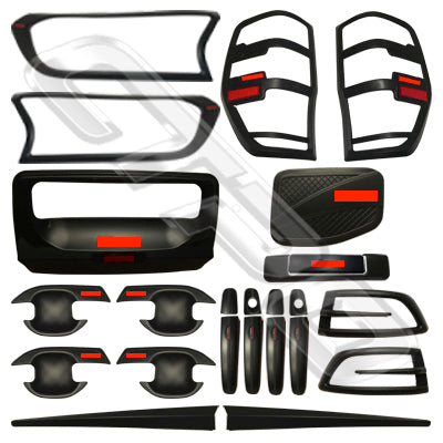 2588200-10PG - EXTERIOR COVER KIT - BLACK - TO SUIT FORD RANGER PX2 PX3 2015-  F/LIFT