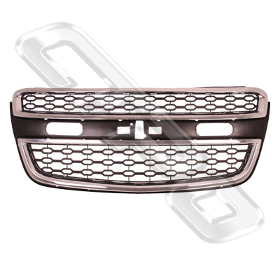 3053499-03 - GRILLE - MAT BLACK WITH CHROME MOULDING - TO SUIT HOLDEN COLORADO 2012-