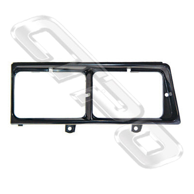 3780099-72 - HEADLAMP BEZEL - R/H - BLK - NZ NEW - 1990-94 - TO SUIT MITSUBISHI FP418/FT413/FT415 1984-96