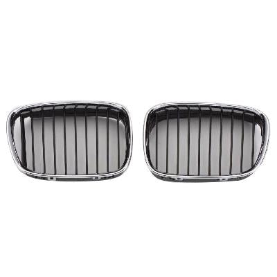 GRILLE - L/H - CHROME/BLACK - TO SUIT BMW 5'S E39 1996-2000
