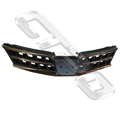 GRILLE - MAT/BLACK W/CHROME MOULDING - TO SUIT NISSAN TIIDA 2008- F/LIFT