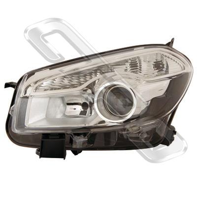 HEADLAMP - L/H - ELECTRIC - TO SUIT NISSAN QASHQAI/DUALIS 2010-  F/LIFT