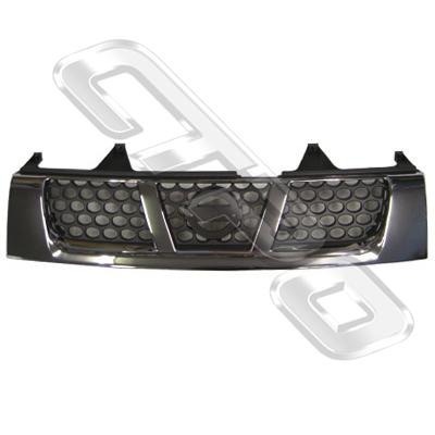 GRILLE - CHROME/BLACK HONEYCOMB - TO SUIT NISSAN NAVARA D22 2002- FACELIFT