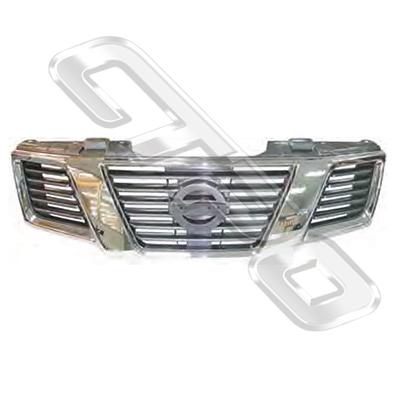 GRILLE - CHROME - TO SUIT NISSAN NAVARA D40 2012-