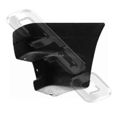 FRONT BUMPER END - L/H - BLACK PLASTIC - TO SUIT FORD COURIER/MAZDA 1986-