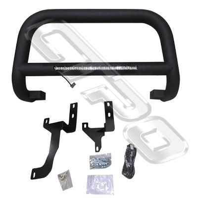 FRONT NUDGE BAR - WITH SINGLE LED BAR - BLACK - TO SUIT FORD RANGER 2015-17 F/LIFT