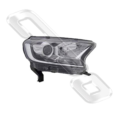 HEADLAMP - L/H - ELECTRIC - W/LED DRL - TO SUIT FORD RANGER 2018- F/LIFT PX3 XLT
