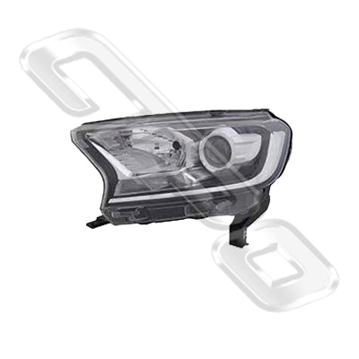 HEADLAMP - R/H - ELECTRIC - W/LED DRL - TO SUIT FORD RANGER 2018- F/LIFT PX3 XLT