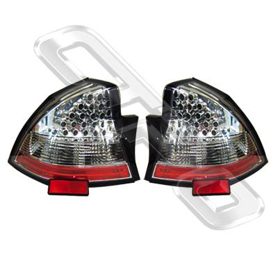 REAR LAMP - SET - L&R - LED - CHROME - TO SUIT HOLDEN COMMODORE VY/VZ 2002- SEDAN