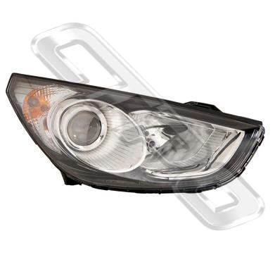 HEADLAMP - R/H - ELECTRIC/MANUAL - BLACK - TO SUIT HYUNDAI IX35 2010-
