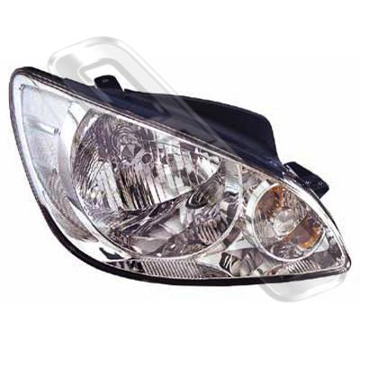 HEADLAMP - R/H - MANUAL - TO SUIT HYUNDAI GETZ 2006- F/LIFT