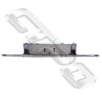 GRILLE - CHROME/BLACK - NO BEZELS - TO SUIT HOLDEN RODEO 1991-92 STRAIGHT