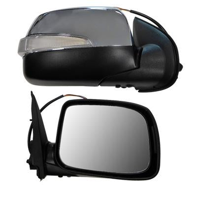 DOOR MIRROR - R/H - ELECTRIC - W/LAMP - CHROME - TO SUIT HOLDEN RODEO D-MAX P/UP 2009- F/LIFT
