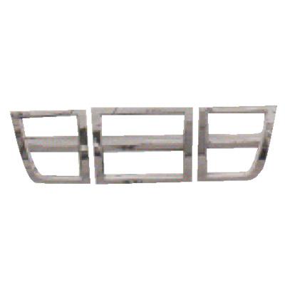 FRONT PANEL - GRILLE GARNISH SET - 3 PIECES - CHROME - 2011- - ISUZU GIGA CVR/CXZ/CXM/EXR 2011-