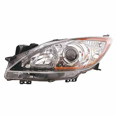 HEADLAMP - L/H - ELECTRIC/MANUAL - BLACK - TO SUIT MAZDA 3 2009- 4DR/5DR