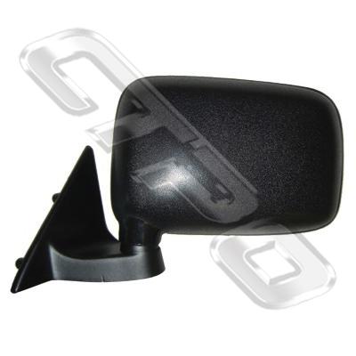 DOOR MIRROR - L/H - CORNER MOUNTED - BLK - TO SUIT MAZDA B SERIES 1986-