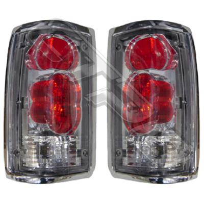 REAR LAMP - SET - L&R - CHROME - TO SUIT MAZDA B SERIES 1986-93