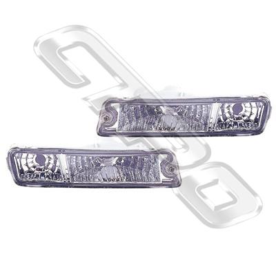 BUMPER LAMP SET - L&R - ALL CLEAR - TO SUIT MITSUBISHI L200 1997-00