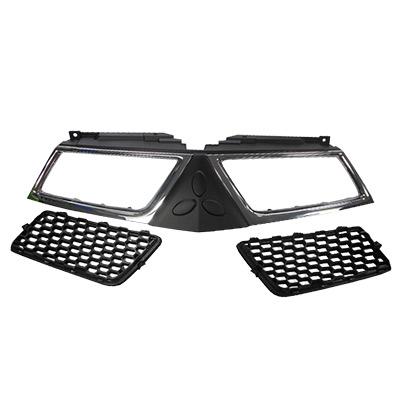 GRILLE - CHROME PAINTED/BLACK - TO SUIT MITSUBISHI TRITON L200 2010- F/LIFT
