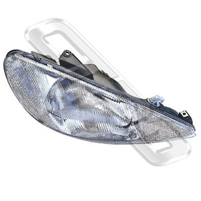 HEADLAMP - R/H - SINGLE BULB - TO SUIT PEUGEOT 206 1998-