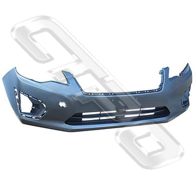 FRONT BUMPER - PRIMED BLACK - CERTIFIED - TO SUIT SUBARU IMPREZA G4 2012- 4/5DR
