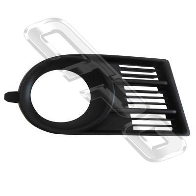 FOG LAMP COVER - MAT/BLK - W/HOLE - R/H - CERTIFIED - TO SUIT SUZUKI SWIFT 2005-