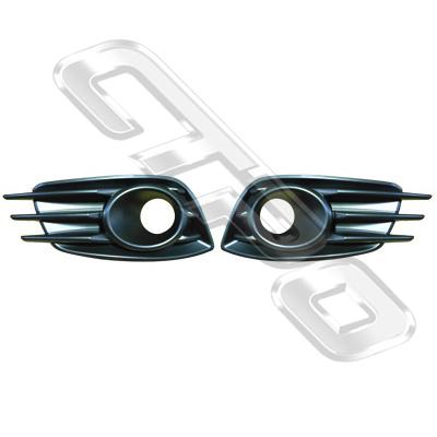FOG LAMP COVER SET - L&R - PAINTED BLACK - TO SUIT SUZUKI SWIFT 2011- SPORT