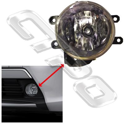 FOG LAMP - L/H - ROUND - TO SUIT TOYOTA PRIUS 2012- F/LIFT