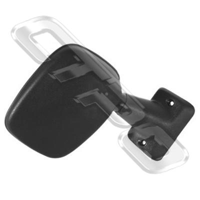 DOOR MIRROR - R/H - BLK W/PLSTC ARM - TO SUIT TOYOTA HILUX 2WD/4WD 1984-88