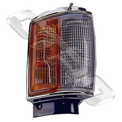 CORNER LAMP - R/H - CHROME - W/E - TO SUIT TOYOTA HILUX 4WD 1988- DOUBLE BUBBLE