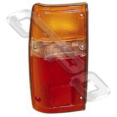 REAR LAMP - L/H - BLACK TRIM - TO SUIT TOYOTA HILUX 2WD/4WD 1984-89