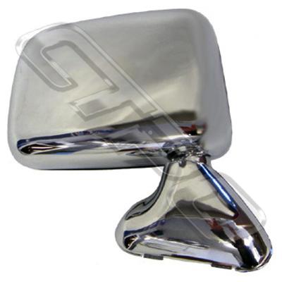 DOOR MIRROR - R/H - CHROME - DOOR MOUNT - TO SUIT TOYOTA HILUX 2WD/4WD 1989-