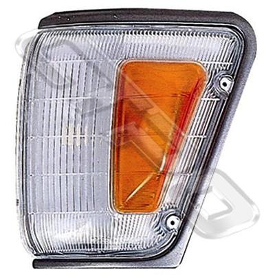 CORNER LAMP - L/H - AMBER/CLEAR - TO SUIT TOYOTA HILUX 4WD 1989-91 GREY TRIM