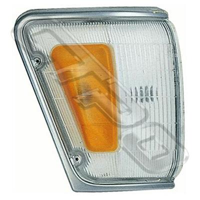 CORNER LAMP - R/H - AMBER/CLEAR - TO SUIT TOYOTA HILUX 4WD 1989-91 CHRM TRIM