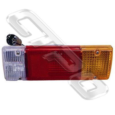 REAR LAMP - L/H=R/H FLAT DECK UNIVERSAL ROUND PLUG - TO SUIT TOYOTA LANDCRUISER FJ75 1985-87 UTE