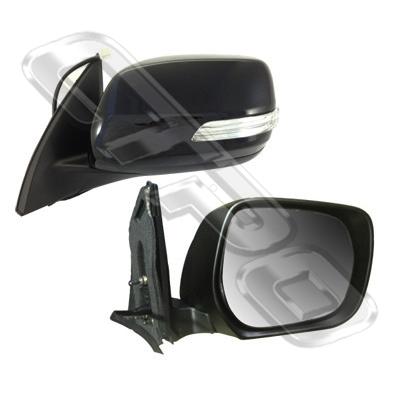 DOOR MIRROR - R/H - ELECTRIC - BLACK - W/LED - TO SUIT TOYOTA PRADO KZJ150 2009-
