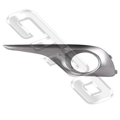 FOG LAMP COVER - L/H - PAINTED SILVER/GREY - W/HOLE - TO SUIT TOYOTA HIGHLANDER/KLUGER 2010- F/LIFT
