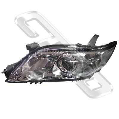 HEADLAMP - L/H - MANUAL/ELECTRIC - CHROME - TO SUIT TOYOTA CAMRY / AURION 2009- F/LIFT