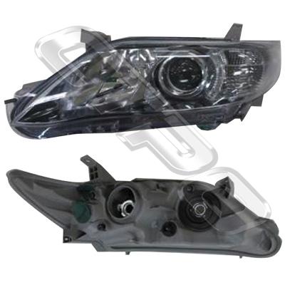 HEADLAMP - L/H - ELECTRIC/MANUAL - BLACK - TO SUIT TOYOTA CAMRY / AURION 2009- F/LIFT SPORT