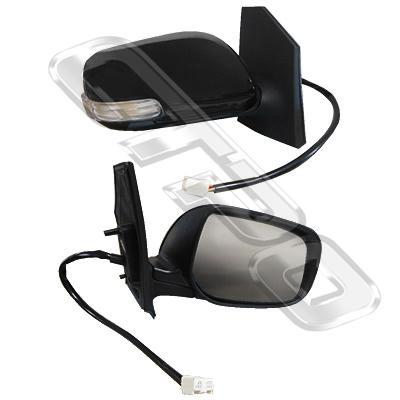 DOOR MIRROR - R/H - ELECTRIC - W/REPEATER LAMP - TO SUIT TOYOTA COROLLA/FIELDER 2007- S/WAGON