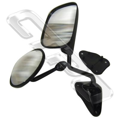 MIRROR ARM & HEAD - L/H - W/ANGLE MIRROR - TO SUIT TOYOTA HIACE 1990- JAPANESE IMPORT