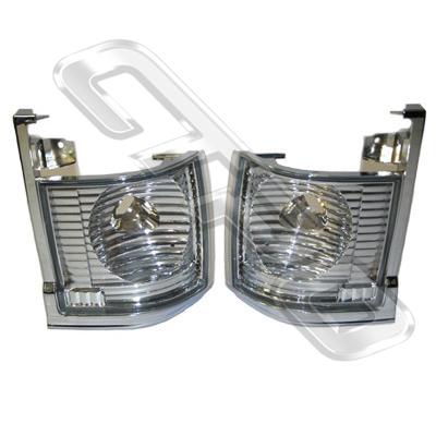 CORNER LAMP - SET - CHROME STYLE - TO SUIT TOYOTA HIACE 1993- IMPORT