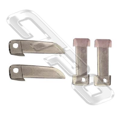 DOOR HANDLE COVER - SET - 4PCS - CHROME - FRONT/MIDDLE - TO SUIT TOYOTA HIACE 2004-