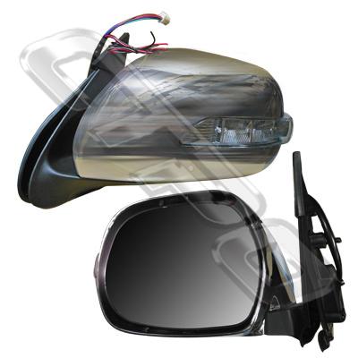 DOOR MIRROR - L/H - CHROME - ELECTRIC - W/LED - TO SUIT TOYOTA HIACE 2004-