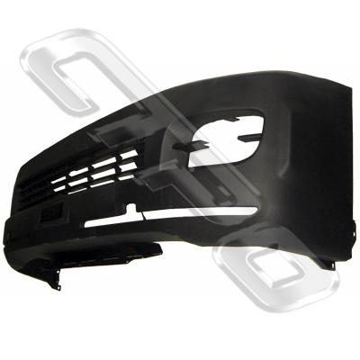 FRONT BUMPER - WITH FOG LAMP HOLE - MAT/BLK - TO SUIT TOYOTA HIACE 2004- WIDE