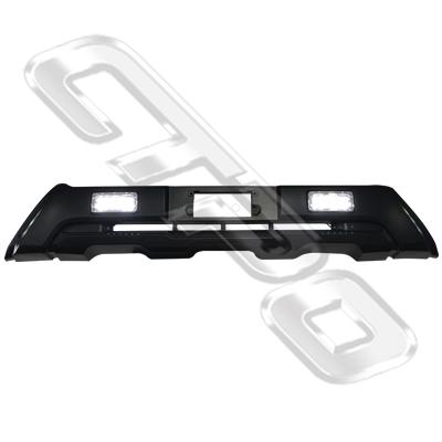 FRONT PLASTIC NUDGE BAR - WITH FOG LAMPS - TO SUIT TOYOTA HIACE 2014- F/LIFT LATE WIDE