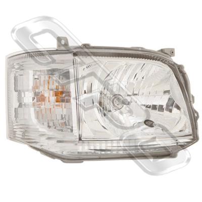 HEADLAMP - R/H - ELEC/MANUAL - NON BULB SHIELD - TO SUIT TOYOTA HIACE 2010- F/LIFT