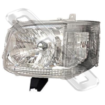 HEADLAMP - L/H - MANUAL - BULB SHIELDED TYPE - TO SUIT TOYOTA HIACE 2010- F/LIFT