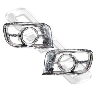 FOG LAMP FRAME SET CHROME - L&R - TO SUIT TOYOTA HIACE 2004- NARROW