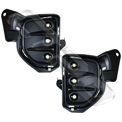 FOG LAMP COVER SET - L&R - LED - TO SUIT TOYOTA HIACE 2014- F/LIFT LATE